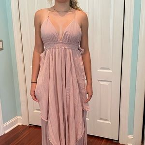 Blush maxi dress